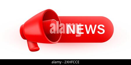 News tag. Speech bubble with megaphone. Vector illustration Stock Vector