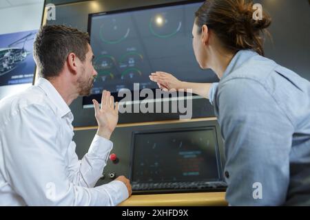 workers protecting cyber attack concept Stock Photo