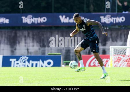 Napoli's Brazilian defender Natan during  SSC Napoli's 2024-25 preseason training camp in val di sole in Trentino, Dimaro Folgarida Stock Photo