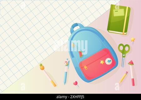 Blank template for poster, banner, announcements for school, sale, back to school. vector Stock Vector