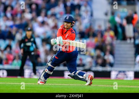 LONDON, UNITED KINGDOM. 13 July, 24. Sophia Dunkley of England in action during England Women vs New Zealand Vitality T20 International Series at The Kia Oval Cricket Ground on Saturday, July 13, 2024 in LONDON ENGLAND.  Credit: Taka Wu/Alamy Live News Stock Photo