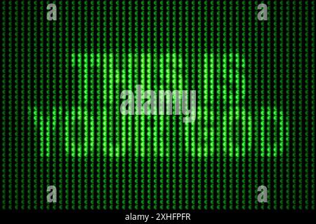 Subliminal message "This is your God" hidden in a Euro pattern. Stock Photo