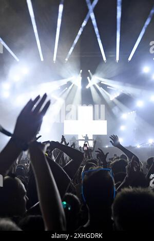 Split, Croatia, 130724. DJ Martin Garrix at the second night of the 10th Ultra Europe electronic music festival. Photo: Nikola Vilic / CROPIX Split Croatia Copyright: xxNikolaxVilicx/xCROPIXx ultra  europe garrix20-140724 Stock Photo