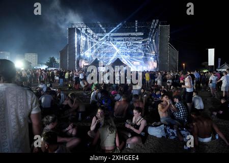 Split, Croatia, 130724. DJ Martin Garrix at the second night of the 10th Ultra Europe electronic music festival. Photo: Nikola Vilic / CROPIX Split Croatia Copyright: xxNikolaxVilicx/xCROPIXx ultra  europe garrix1-140724 Stock Photo