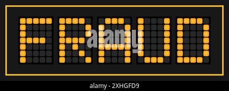 Orange color led banner in word fraud on black background Stock Vector