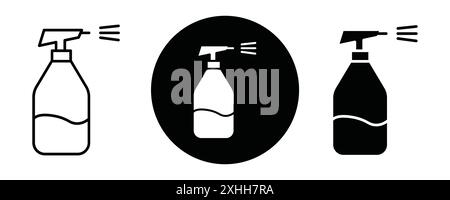 Air freshener icon Black line art vector in black and white outline set collection sign Stock Vector