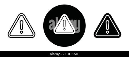 Disclaimer icon Black line art vector in black and white outline set collection sign Stock Vector