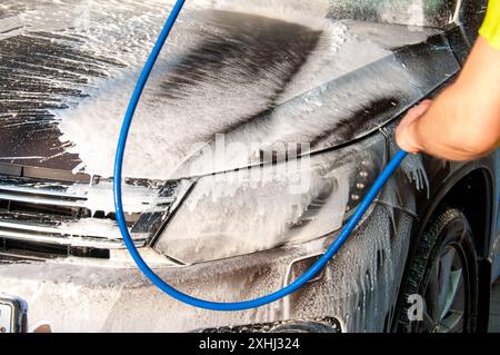 Self-service car wash Car at the self-service car wash Samara Samara