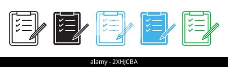 Order icon Black line art vector in black and white outline set collection sign Stock Vector