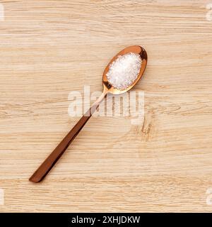 Magnesium chloride flakes, ionic mineral compound - Sea salt Stock Photo