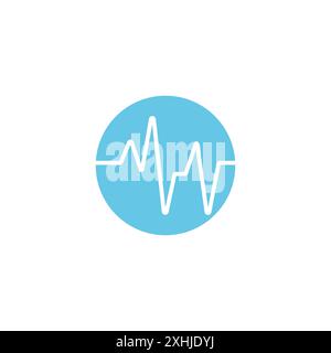 Pulse line ilustration logo vector template Stock Vector