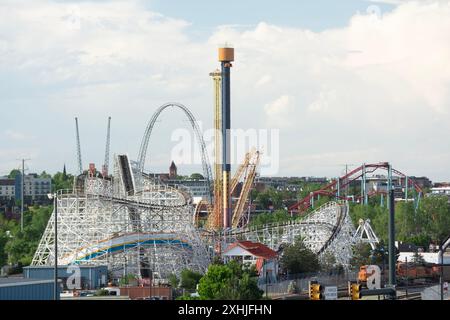 DENVER, COLORADO, USA - June 8, 2024: Elitch Gardens Theme and Water Park is an amusement park serving the Denver metropolitan area. Stock Photo