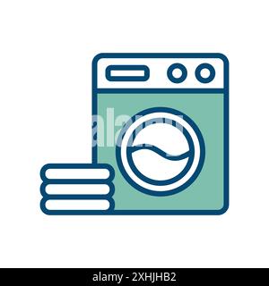 washing machine icon vector design template in white background Stock Vector