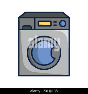 washing machine icon vector design template in white background Stock Vector