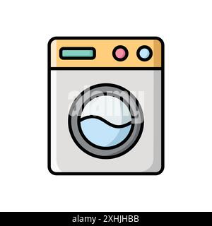 washing machine icon vector design template in white background Stock Vector