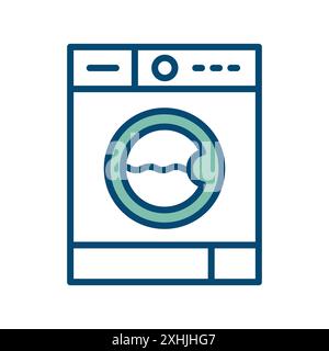 washing machine icon vector design template in white background Stock Vector