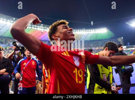 Lamine Yamal, ESP 19 celebrate after the final match SPAIN - ENGLAND 2