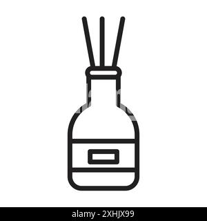 Diffuser icon Black line art vector in black and white outline set collection sign Stock Vector
