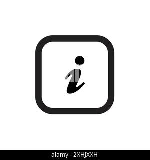 Information icon Black line art vector in black and white outline set collection sign Stock Vector