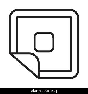 Nicotine patch icon Black line art vector in black and white outline set collection sign Stock Vector