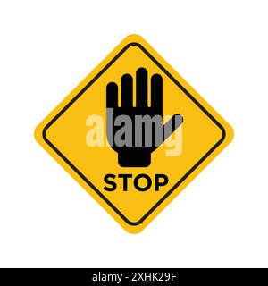 Stop security sign Black line art vector in black and white outline set collection sign Stock Vector