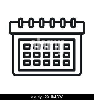 Calendar icon vector logo set collection or bundle pack group Stock Vector