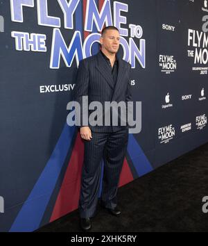 Channing Tatum attends the world premiere of Apple Original Films 'Fly Me to the Moon' at AMC Lincoln Square in New York on July 8, 2024 Stock Photo