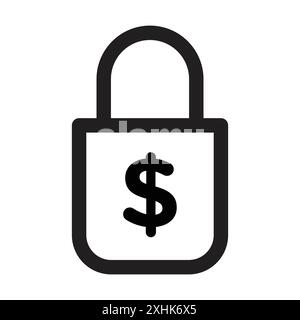 Fixed price icon Black line art vector in black and white outline set collection sign Stock Vector