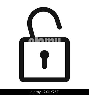 Unlock icon vector logo set collection or bundle pack group Stock Vector