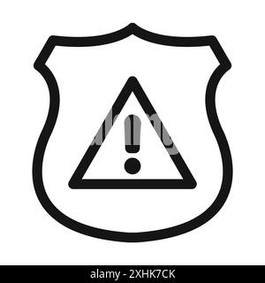 Shield exclamation icon vector logo set collection or bundle pack group Stock Vector