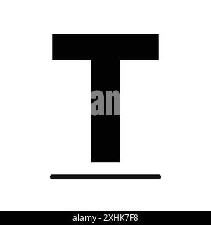 Text icon Black line art vector in black and white outline set collection sign Stock Vector