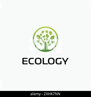 ecology, eco, bionic, nature, Healthy logo design template Stock Vector