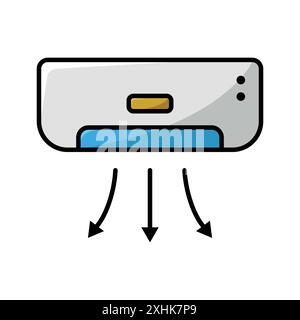 air conditioner icon vector design template in white background Stock Vector