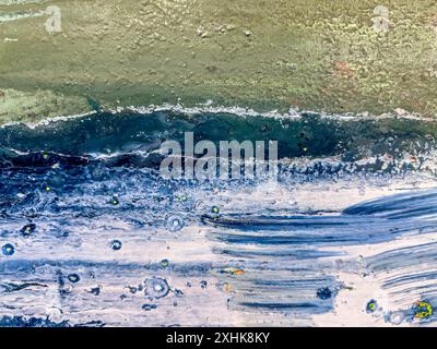 abstract colorful oil painting on canvas. acrylic hand painted background. Stock Photo