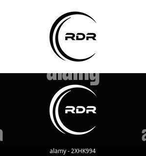 RDR logo. R D R design. White RDR letter. RDR, R D R letter logo design ...