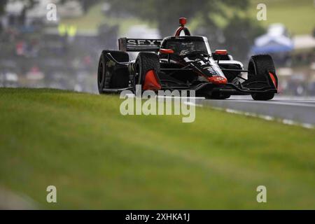 Elkhart Lake, Wi, USA. 8th June, 2024. SANTINO FERRUCCI (14) of Woodbury, Connecticut drives on track during qualifying for the XPEL Grand Prix at the Road America in Elkhart Lake WI. (Credit Image: © Walter G. Arce Sr./ASP via ZUMA Press Wire) EDITORIAL USAGE ONLY! Not for Commercial USAGE! Stock Photo