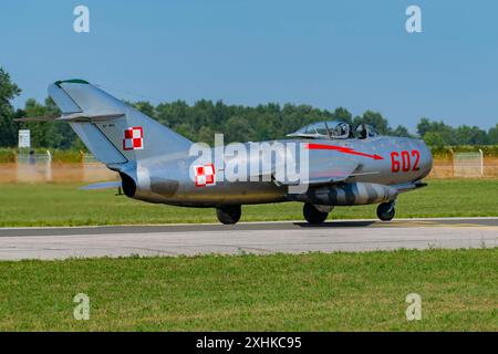 MiG-15 at CIAV Air Show 2024 in Varazdin, Croatia Stock Photo