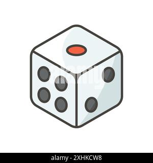 dice icon vector design template in white background Stock Vector