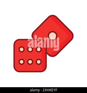 dice icon vector design template in white background Stock Vector