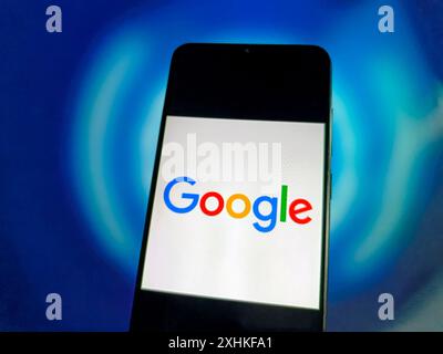 SUQIAN, CHINA - JULY 15, 2024 - Illustration Google nearing $23 billion acquisition of cybersecurity startup Wiz, in Suqian, Jiangsu province, China, Stock Photo
