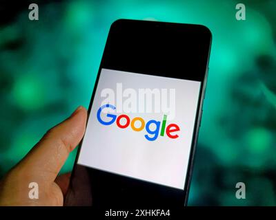 SUQIAN, CHINA - JULY 15, 2024 - Illustration Google nearing $23 billion acquisition of cybersecurity startup Wiz, in Suqian, Jiangsu province, China, Stock Photo