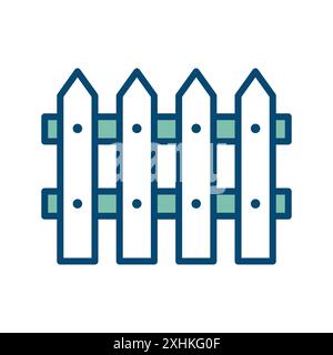 fence icon vector design template in white background Stock Vector