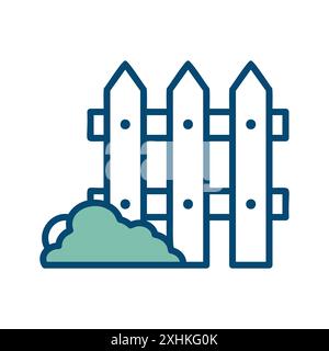 fence icon vector design template in white background Stock Vector