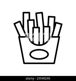 french fries icon vector design template in white background Stock Vector