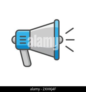 megaphone icon vector design template in white background Stock Vector