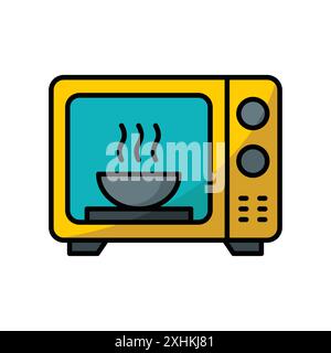 microwave icon vector design template in white background Stock Vector