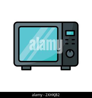 microwave icon vector design template in white background Stock Vector