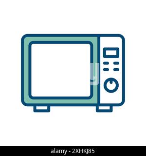 microwave icon vector design template in white background Stock Vector