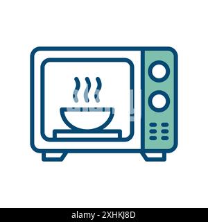 microwave icon vector design template in white background Stock Vector