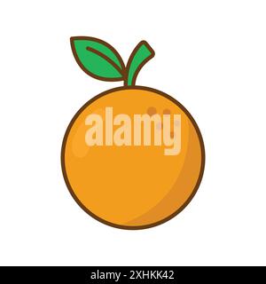 orange fruit icon vector design template in white background Stock ...